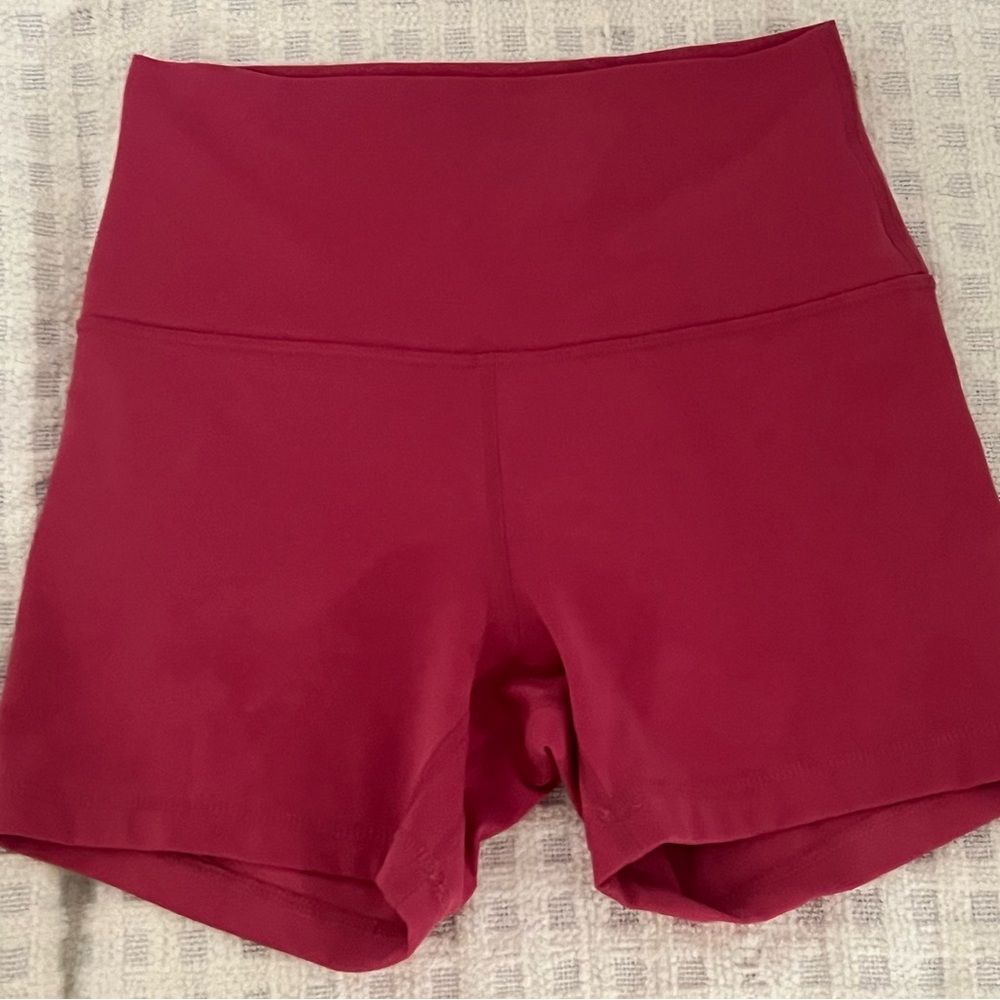 Lululemon align shorts size 6 raspberry coulis 4 in worn once!